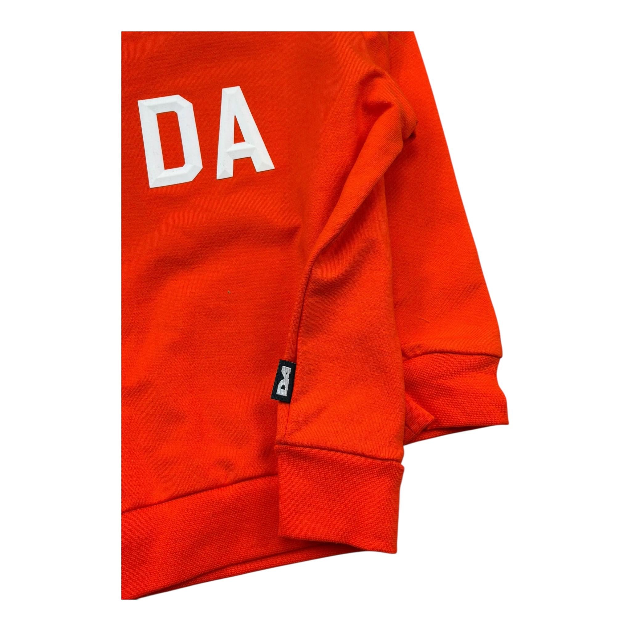 Daniele Alessandrini Felpa Chiusa Girocollo Tinta Unita con Stampa per Neonato 1295F00268 ARANCIONE DANIELE ALESSANDRINI 