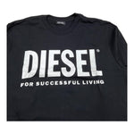 DIESEL shirt girocollo tinta unita con stampa logo Nero per Bambino DIESE NERO DIESEL 