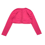 Abel &amp; Lula Solid Color Button Up Fuchsia Shrug For Girls