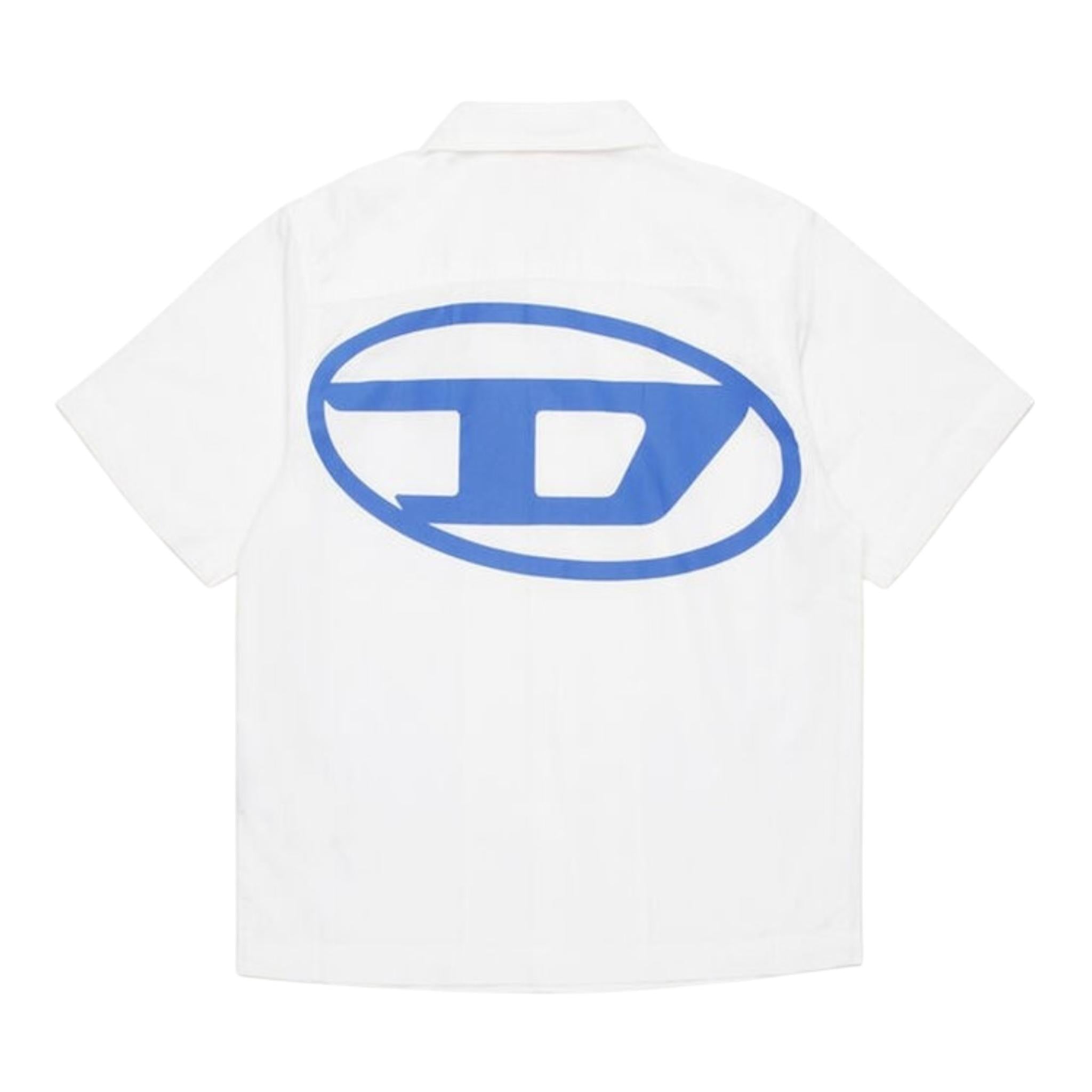 Diesel Camicia Mezza Manica Tinta Unita con Logo per Bambino J02286 BIANCO DIESEL 