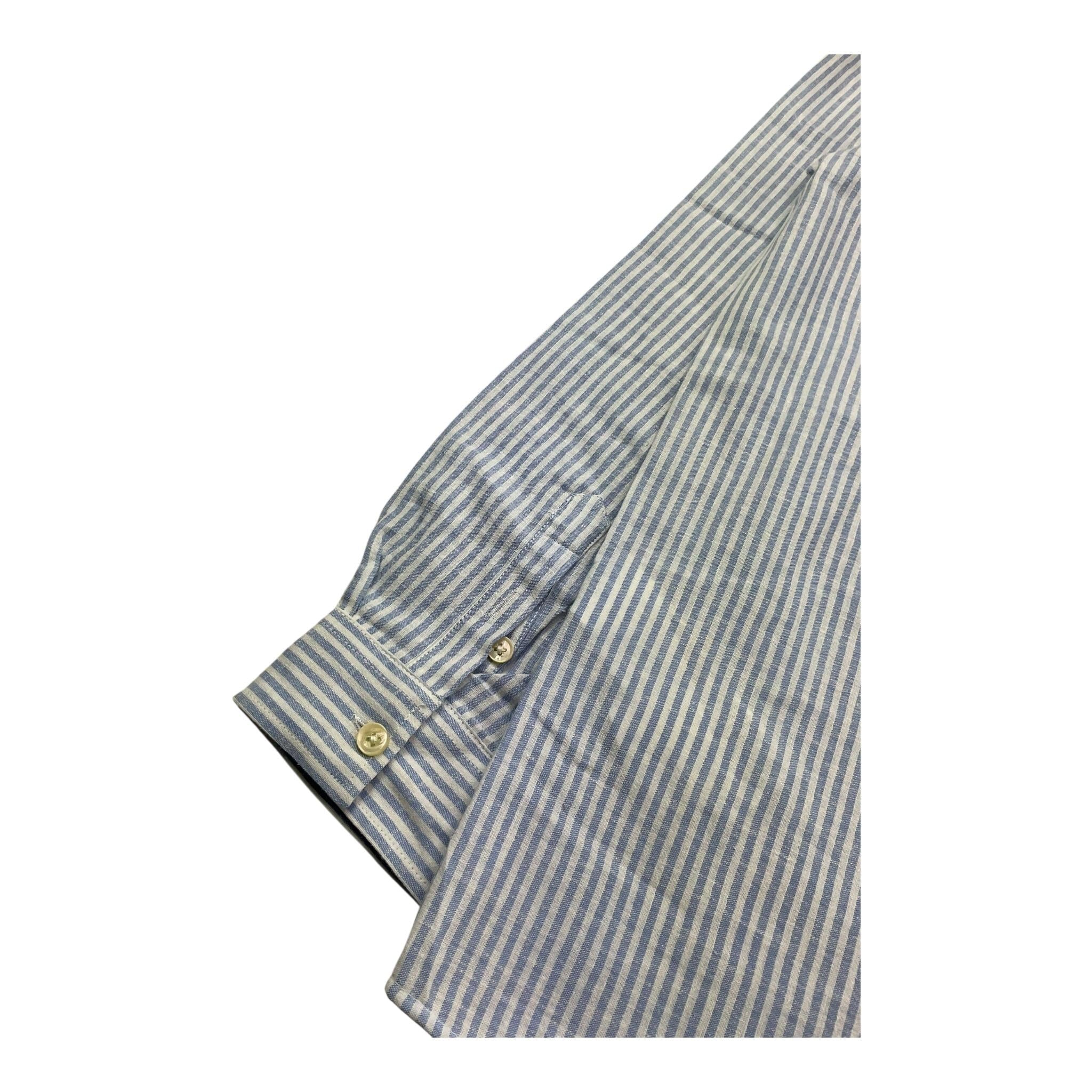 Dan John Camicia Manica Lunga Fantasia A Righe per Bambino CMD5106J BIANCO/AZZURRO DAN JOHN 