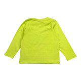 Name.It Shirt Crew Neck Solid Color With Contrast Print Fluorescent Green For Boys
