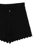 Elisabetta Franchi Short In Filo Tinta Unita con Trafori per Bambina EFBE068X NERO ELISABETTA FRANCHI 