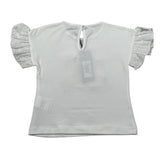 J.O. Milano T-Shirt Girocollo Tinta Unita con Stampa per Bambina 576P5 BIANCO J.O. MILANO 
