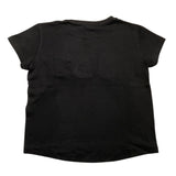 Odi Et Amo T-Shirt Crew Neck Solid Color With Black Appliques For Girls