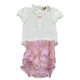 Elisabetta Franchi Completo 2 Pezzi Body-Culotte Bicolore per Neonata ENCD099 BIANCO/ROSA ELISABETTA FRANCHI 
