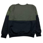 DROPSEASON2 felpa girocollo bicolore Nero/verde per Bambino FW242K28 NERO/VERDE DROPSEASON2 