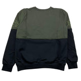 DROPSEASON2 felpa girocollo bicolore Nero/verde per Bambino FW242K28 NERO/VERDE DROPSEASON2 