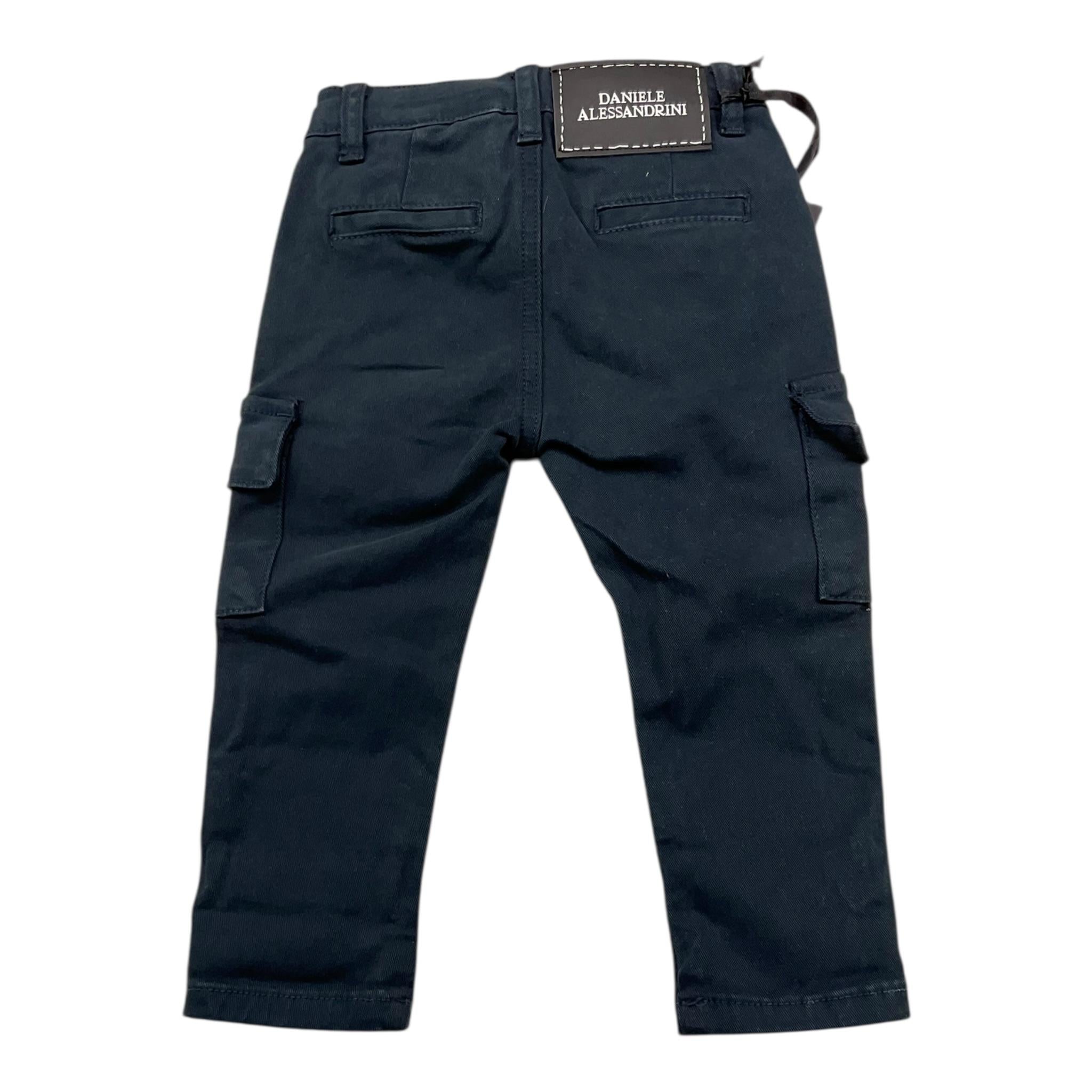 DANIELE ALESSANDRINI jeans tinta unita con girovita regolabile Blu per Neonato 1291P00023X BLU DANIELE ALESSANDRINI 