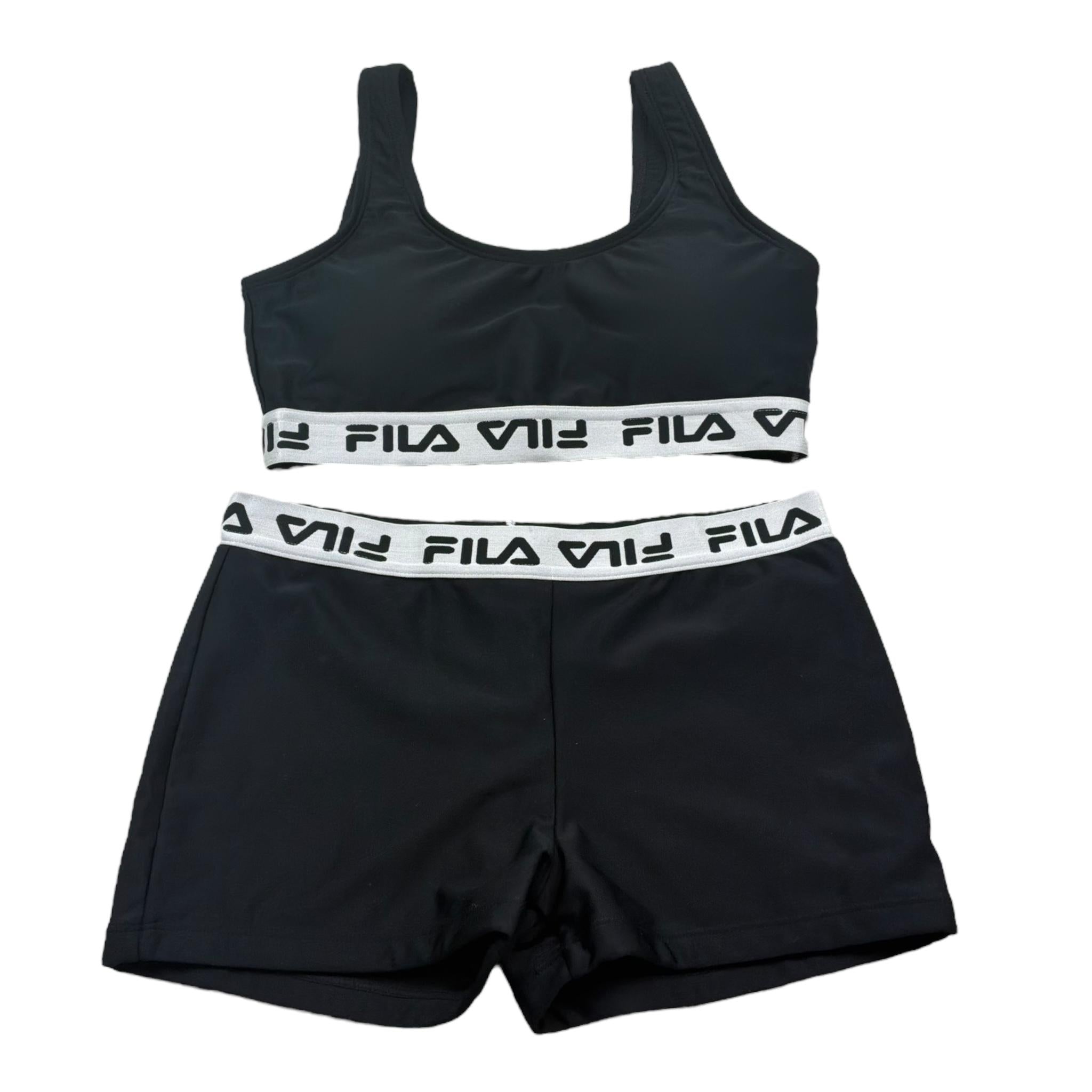 Fila Costume 2 Pezzi Top-Culotte per Bambina FAT0687 NERO FILA 