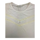 La Perla Plain White Patterned Intimate T-Shirt For Girls