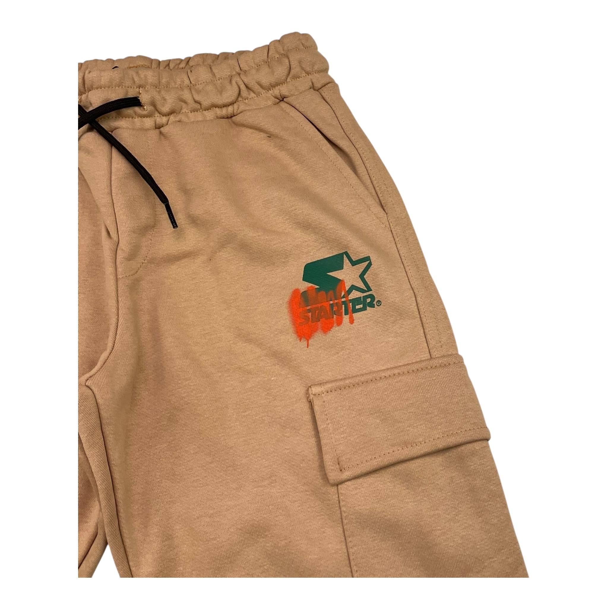 STARTER pantalone tuta tinta unita cn tasconi Beige per Bambino 1292 BEIGE STARTER 