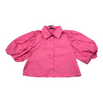 Gaelle Camicia Mezza Manica Tinta Unita con Logo per Bambina 2746CY00442X ROSA GAELLE 