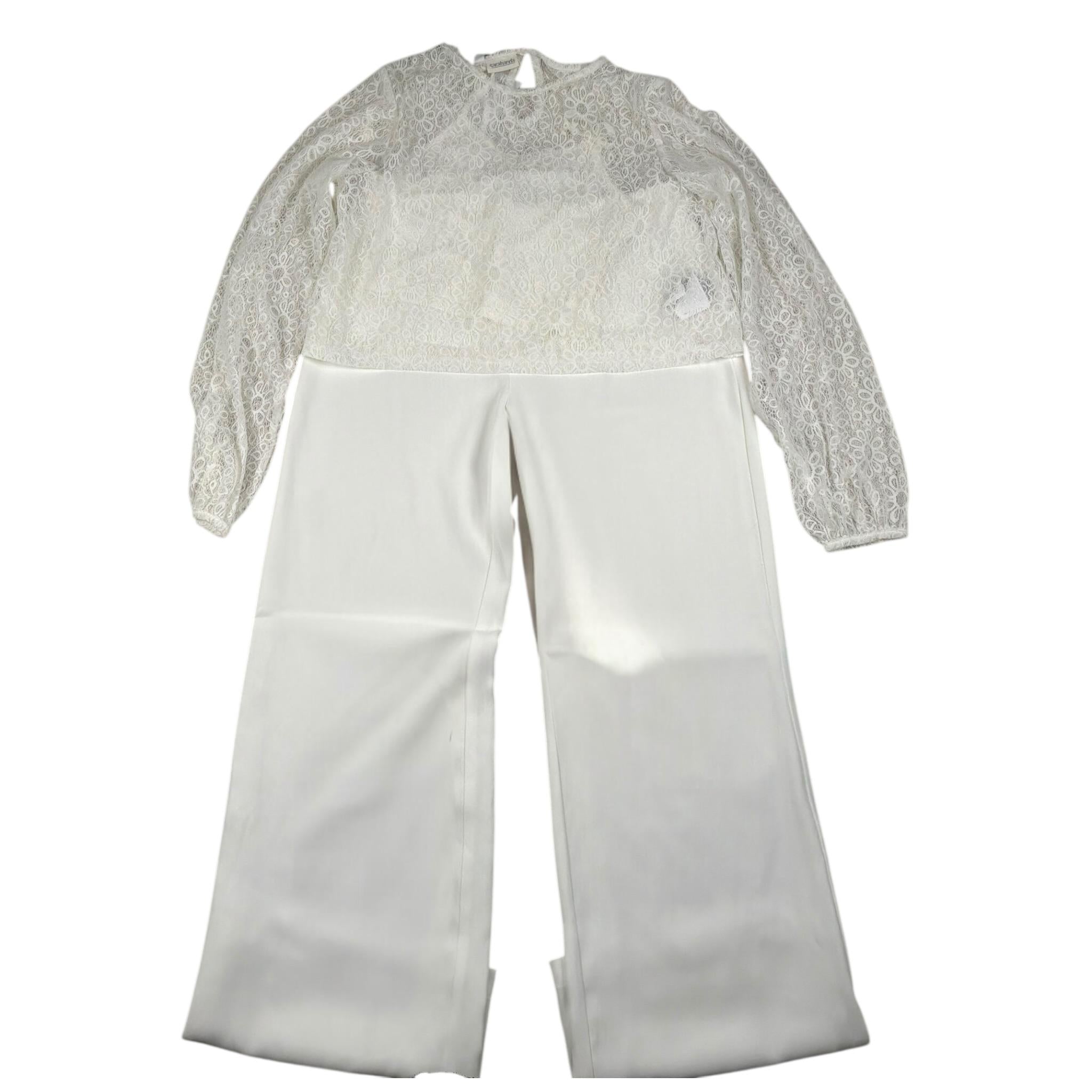 Sarabanda Completo 3 Pezzi Maglia-Top-Pantalone Tinta Unita per Bambina 0B495X BIANCO SARABANDA 