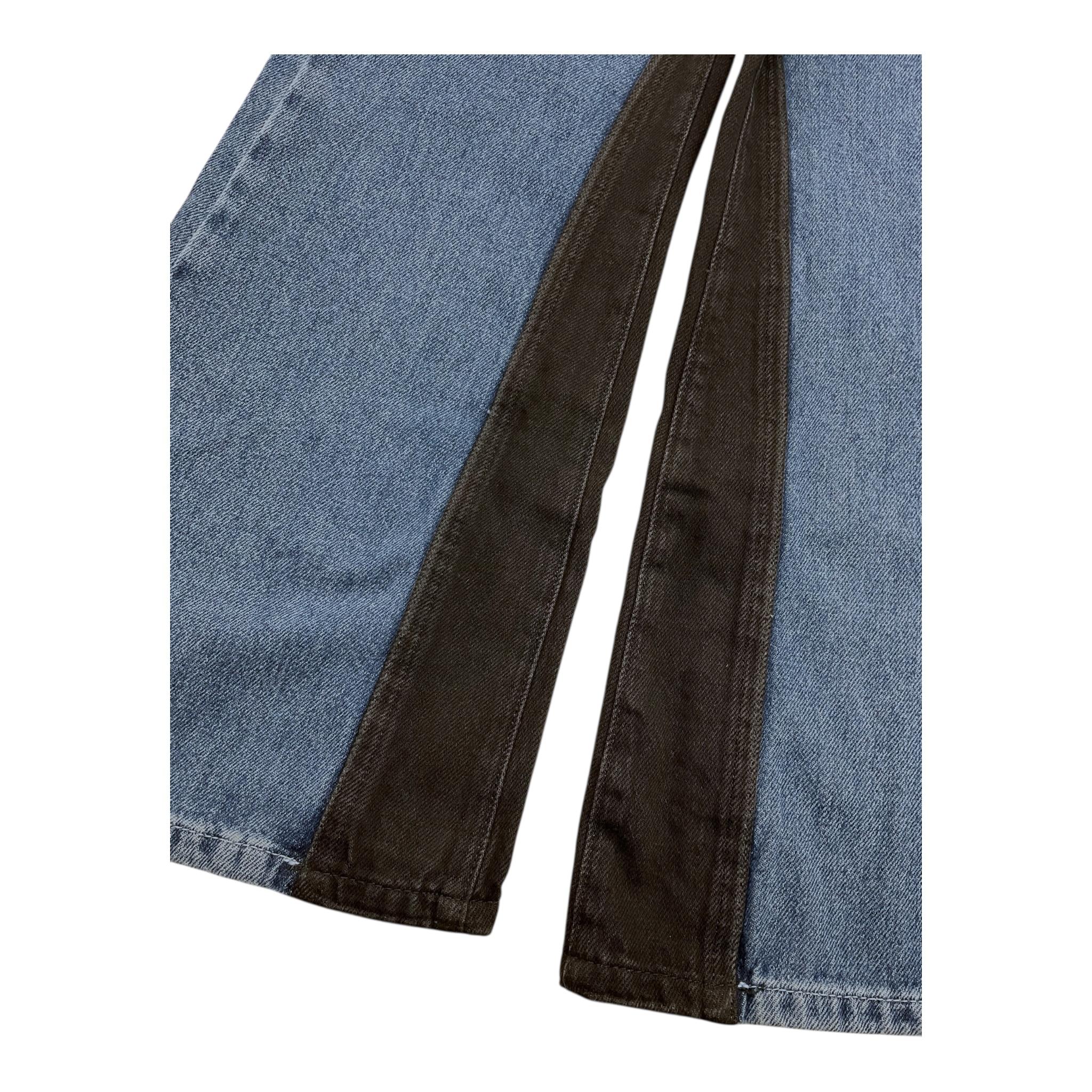 PATRIZIA PEPE jeans tinta unita modello palazzo con profili in contrasto Blu per Bambina 7P0320 BLU PATRIZIA PEPE 