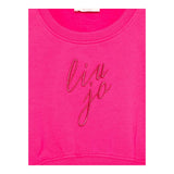 LIU JO felpa modello crop tinta unita con stampa Fuxia per Bambina GF4092 FUXIA LIU JO 