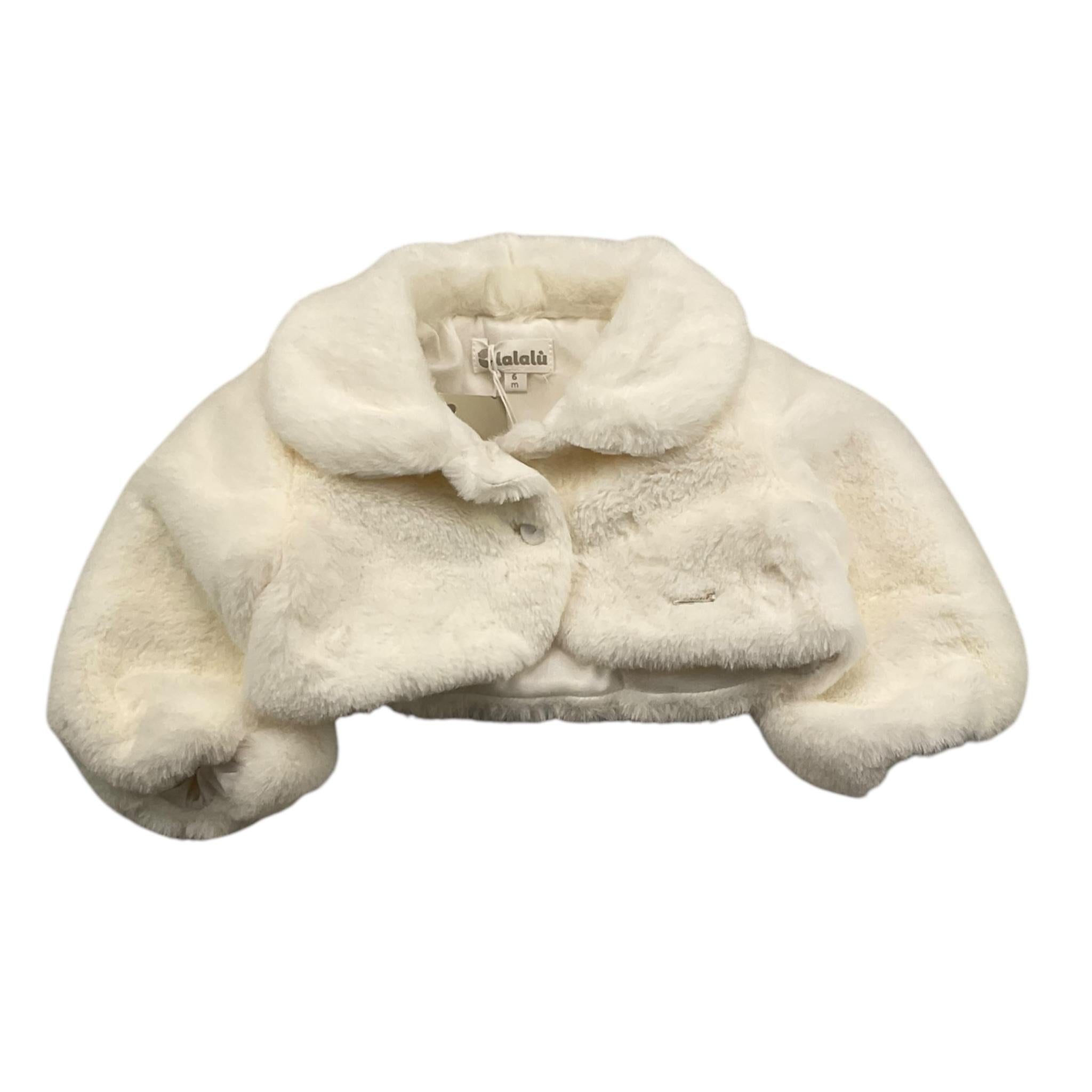 LALALU' giacca tinta unita in pelliccia Panna per Neonata GIL009N PANNA LALALU' 