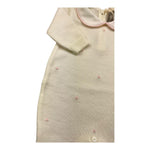 LITTLE BEAR tutina manica lunga tinta unita cn ricami in contrasto Panna per Neonata 9115A PANNA LITTLE BEAR 