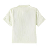 Il Gufo Camicia Mezza Manica Tinta Unita per Bambino P25PC060L6006 VERDE IL GUFO 