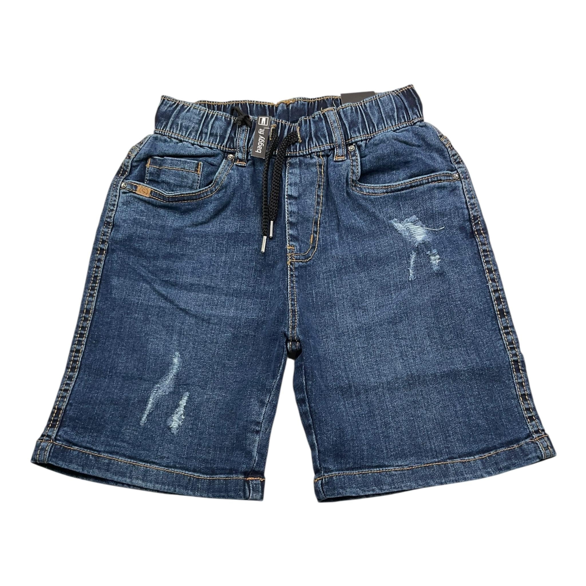 Sarabanda Bermuda Tinta Unita con Elastico In Vita per Bambino 0B764 BLU SARABANDA 