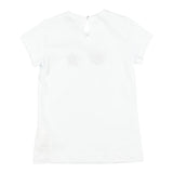 Chiara Ferragni Solid Color Crew Neck T-Shirt With White Print For Baby Girl