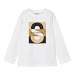 MAYORAL shirt girocollo tinta unita con stampa in contasto Bianco per Neonato 4051X BIANCO MAYORAL 