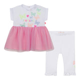 Billieblush Baby Girl Solid White T-Shirt-Leggings Set