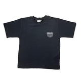 MOSCHINO t-shirt girocollo tinta unita con logo Nero per Bambino H7M03R NERO MOSCHINO 