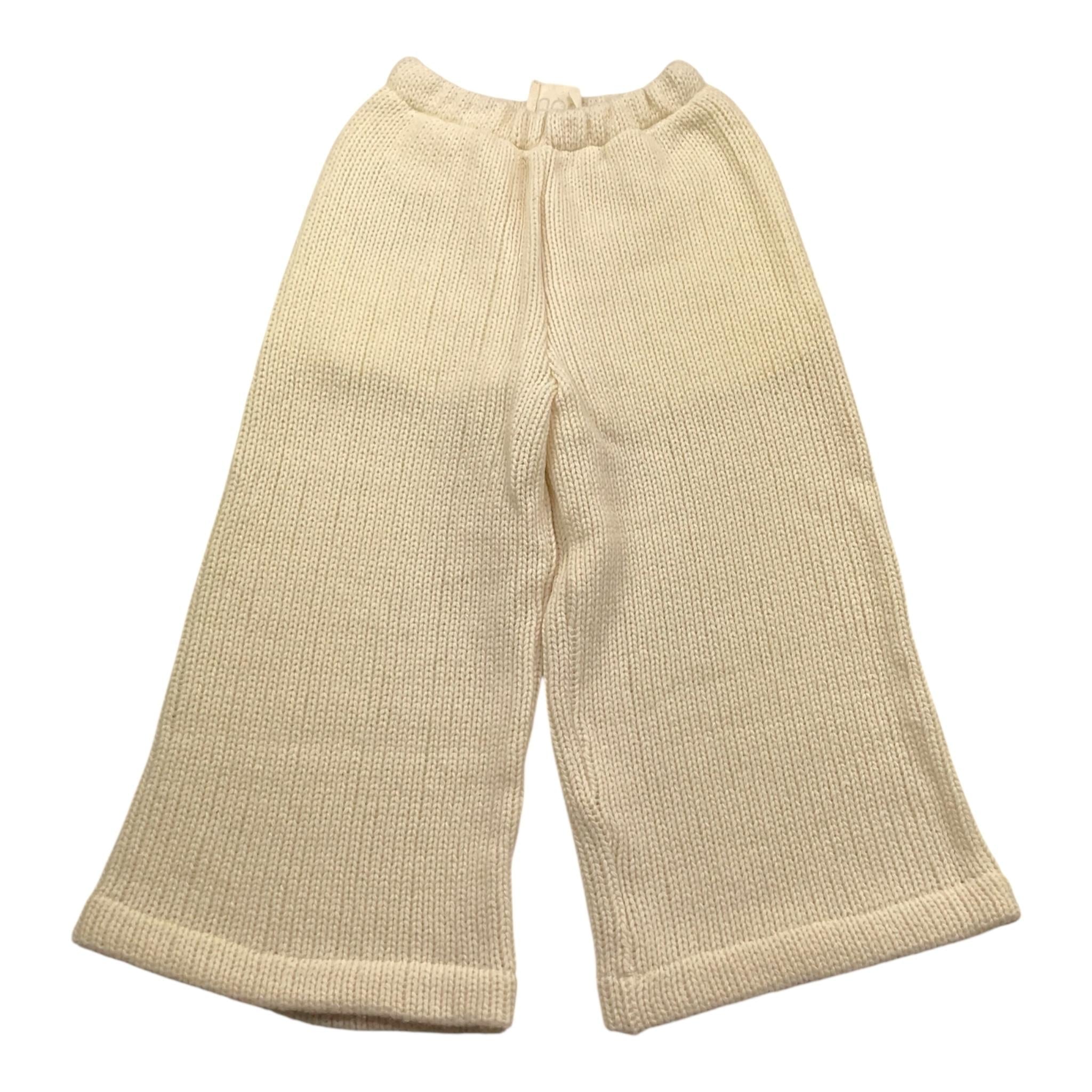 DOU DOU pantalone tinta unita modello a zampa Panna per Bambina DV6B30X PANNA DOU DOU 