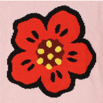 KENZO abito tinta unita in maglia con stampa Rosa per Bambina K60684 ROSA KENZO 