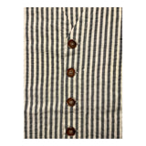 Zhoe &amp; Tobiah White Striped Solid Color Vest For Boys