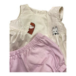 Elisabetta Franchi Completo 2 Pezzi Camicia-Coulotte Bicolore per Neonata ENCD098X BIANCO ELISABETTA FRANCHI 