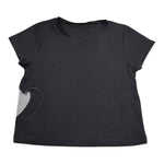 Liu Jo T-Shirt Girocollo Tinta Unita con Applicazione per Bambina GA5067XXXX NERO LIU JO 