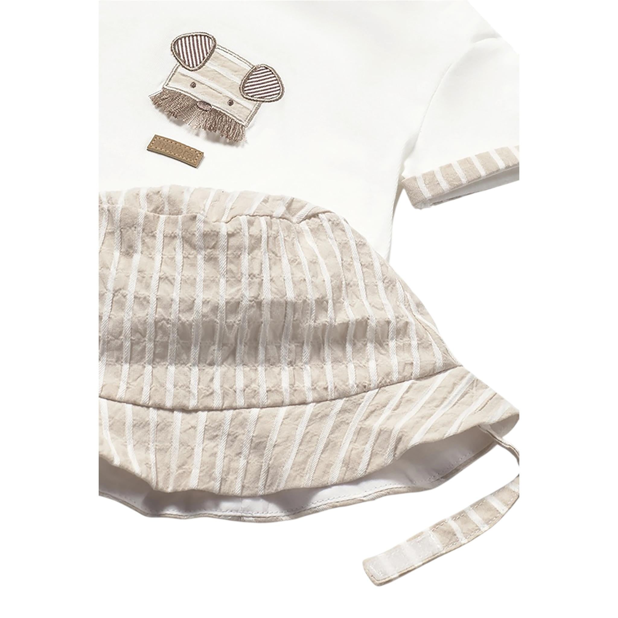 Mayoral Completo 3 Pezzi T-Shirt-Bermuda-Cappello per Neonato 11201 BIANCO MAYORAL 