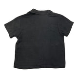 I'M Brian Solid Color Button Down Half Sleeve Shirt Black for Boys