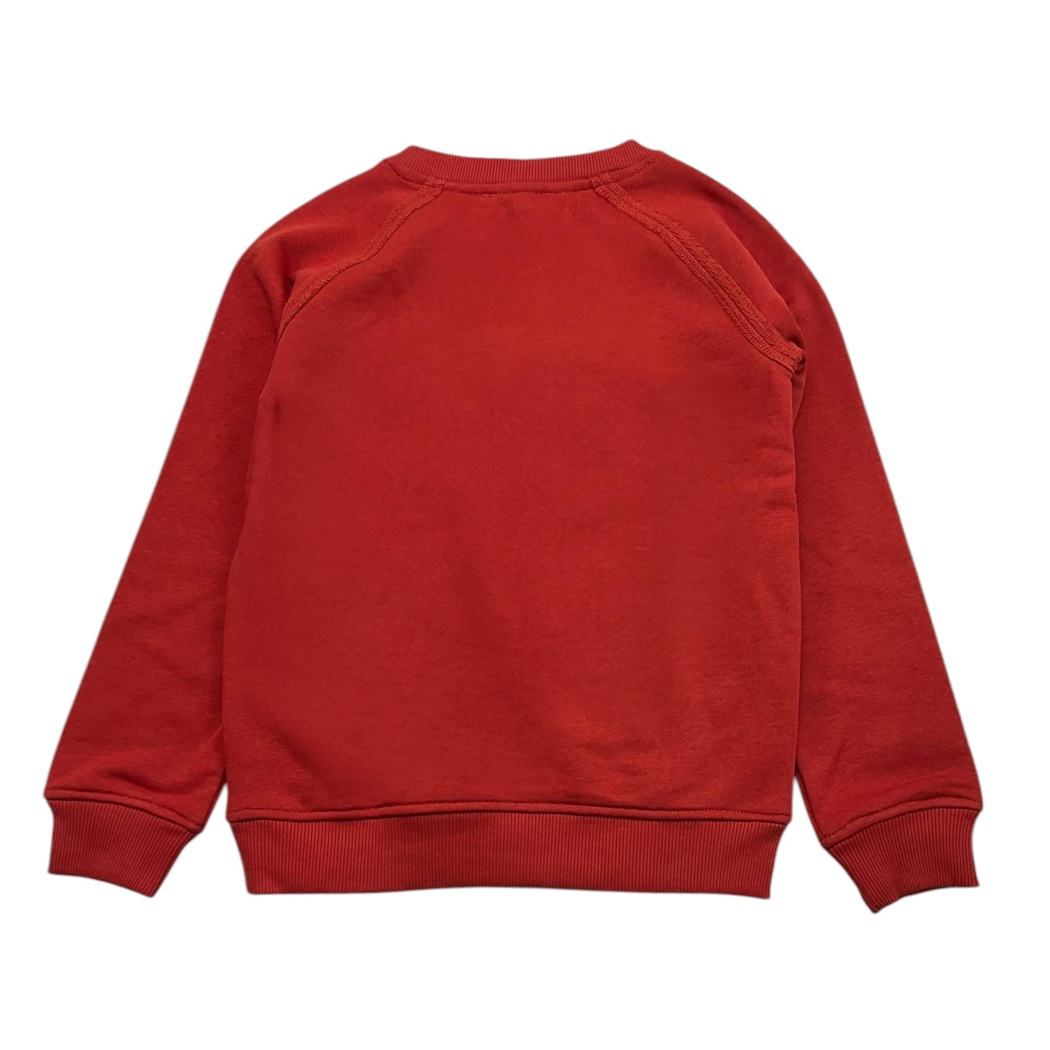 TRUSSARDI felpa girocollo tinta unita con stampa in contrasto Rosso per Bambino TBA25079FE ROSSO TRUSSARDI 