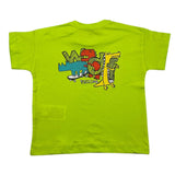 Losan Solid Color Crew Neck T-Shirt with Contrasting Prints Green for Newborns