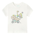 Mayoral T-Shirt Girocllo Tinta Unita con Stampa per Neonato 1062X BIANCO MAYORAL 