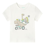 Mayoral T-Shirt Girocllo Tinta Unita con Stampa per Neonato 1062X BIANCO MAYORAL 