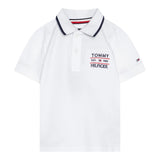 Tommy Hilfiger Polo Mezza Manica con Ricamo Logo per Bambino KB0KB09524 BIANCO TOMMY HILFIGER 