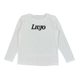 LIU JO shirt girocollo tinta unita con stampa Bianco per Bambina GF4158XX BIANCO LIU JO 