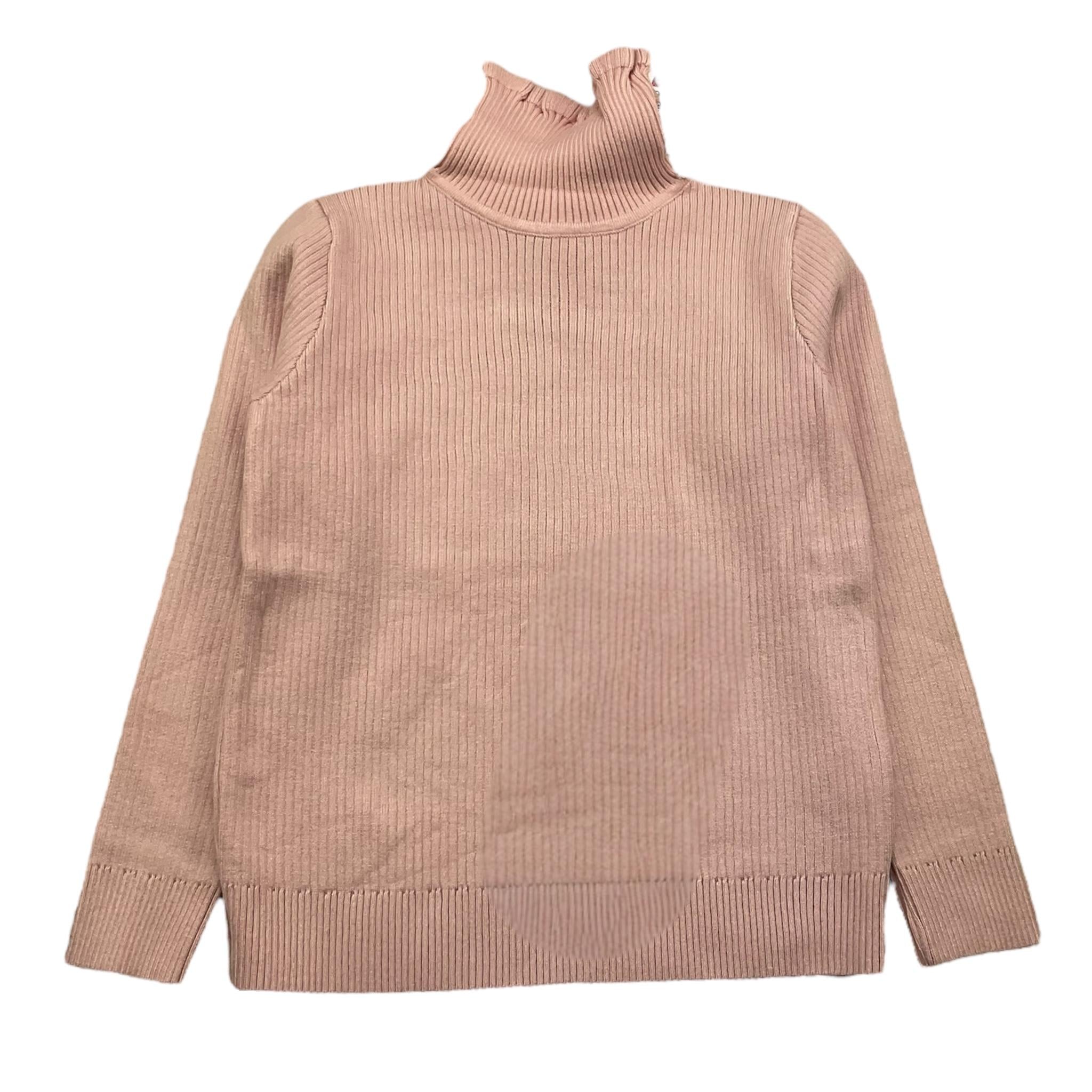 SMILE YES maglia tinta unita collo alto Rosa per Bambina BA963 ROSA SMILE YES 