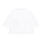 Simonetta Camicia Mezza Manica Tinta Unita con Cuore per Bambina SW5A31 BIANCO SIMONETTA 