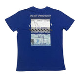 Yours T-Shirt Crew Neck Solid Color With Contrast Print Blue For Boys