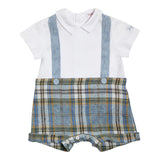 The Owl Romper Half Sleeve With Faux Multicolor Overalls For Newborn