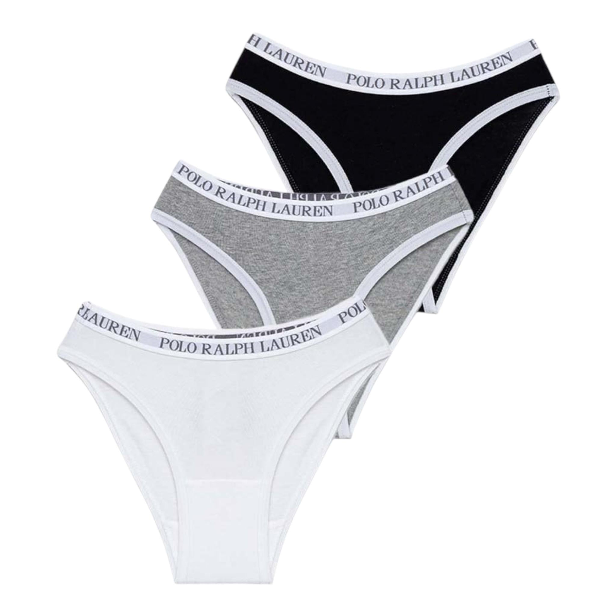 Ralph Lauren Set 3 Slip Tricolore per Bambina 4P5019 GRIGIO RALPH LAUREN 