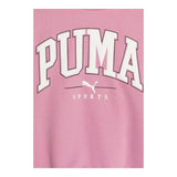 PUMA felpa chiusa girocollo tinta unita cn stampa logo Rosa per Bambina 681763 ROSA PUMA 