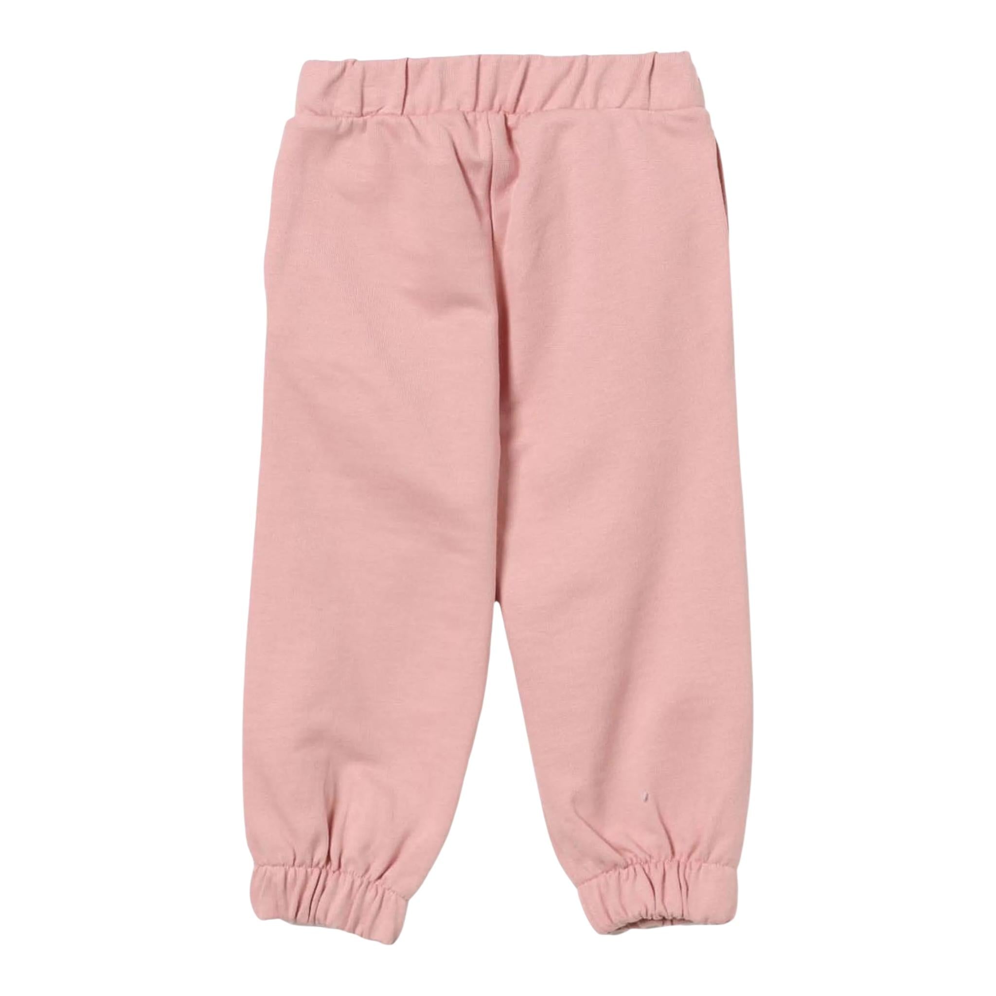 ELISABETTA FRANCHI pantalone tuta tinta unita con logo Rosa per Bambina EGPA073 ROSA ELISABETTA FRANCHI 