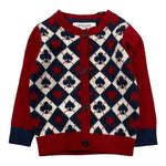 TRUSSARDI cardigan tinta unita con stampa Rosso per Neonato TIA25217CD ROSSO TRUSSARDI 