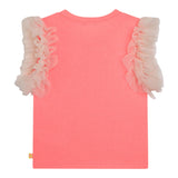 Billieblush Girls' Plain Neon Pink Tulle T-Shirt
